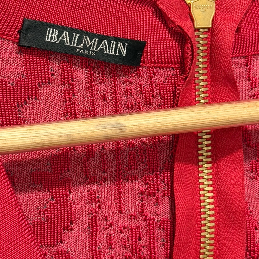 Balmain Red Mini Dress - Picture 4 of 10